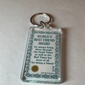World's Best Friend‎ Award Keychain Kalan Novelty Friendship Gift